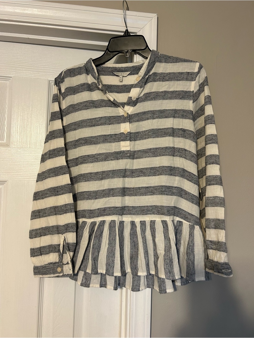 Lucky Brand striped peplum top - Medium